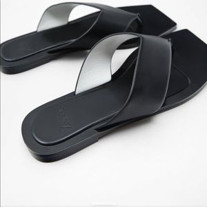 Square Toe Minimal Flat Sandals